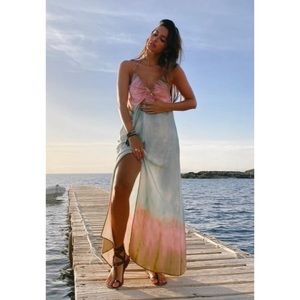 NEW Zara Tie Dye Maxi Slip Dress Medium